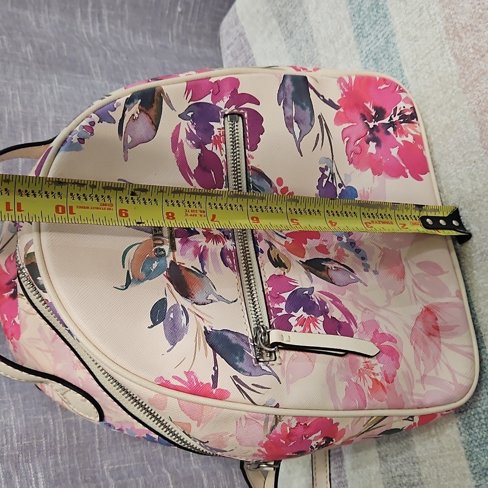 Guess Pink and Purple Floral Backpack - Picture 10 of 13